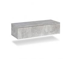 Galdem Hänge Nachttisch mit Schublade Nachtkommode Nachtkonsole Beistelltisch Nachtschrank Hängenachttisch Beton-Optik