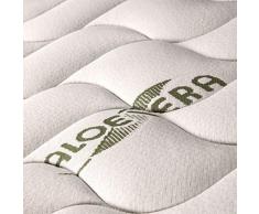 EvergreenWeb - Set Bett Lattenrost und Matratze Doppelbett 140x200 cm + 2 Visco Kissen KOSTENLOS, Orthopädisches Matratze mit Massageeffekt ALOE VERA Bezug, Verstärkte Bettgestell mit 4 Abnehmbar Füße