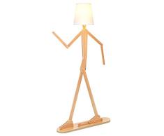 Stehlampe aus Holz für Wohnzimmer, Schlafzimmer und andere Zimmer, Lesen Standleuchte 160 cm Höhe Stehleuchte – moderne DIY einstellbaren Formen [braun]