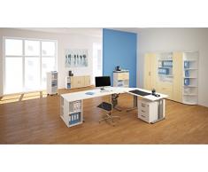 Gera Möbel Schranksystem Flex Schiebetürenschrank Holzdekor ahorn/weiß 120 x 42.5 x 118.2 cm
