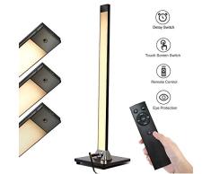 Henzin Stehlampe LED Dimmbar Fernbedienung,8W LED Stehleuchte für Wohnzimmer Schlafzimmer,5 Helligkeitsstufen,3000K Farbtemperaturen,Touch-Bedienung,Augenschutz LED Standleuchte -Schwarz