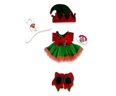 Baue Dein Bears Kleiderschrank 5060322145303 Teddybär Kleidung Outfit, rot/grün