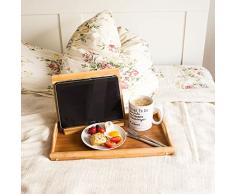 Edles BAMBUS Tablett - 50 x 30 cm - Betttablett - Holz Tablett - Frühstückstablett - Tisch für Bett