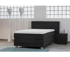 Schlichter Möbel Boxspringbett Body-Flex inkl. Motor (Schwarz, 120 x 200 cm)