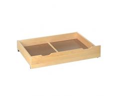 acerto 20040 2X Bettschublade Holz für Bettgestell * Robust * Massives Kieferholz * Rollen | Bettkasten, Bettauszug mit Rollen | Rollbettkasten, Rollcontainer zur Aufbewahrung von Bettwäsche