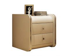 YWAWJ Nachtschrank Lagerschrank Schlafzimmer Locker Leder Art Nachttisch Nachttisch mit Gewebe-Speicher-Tabelle for Schlafzimmer Arbeitszimmer und Mode