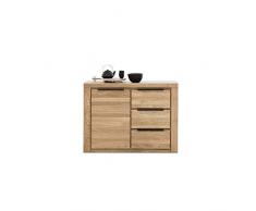 roominado Kommode Greta Anrichte Sideboard 1 Tür / 3 SK Eiche Teilmassiv geölt NEU/OVP