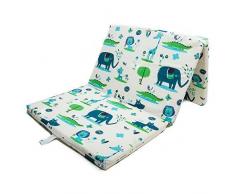 2510 - millemarille Reisebettmatratze juicy jungle I 60 x 120 cm. I für jedes Reisebett I Bezug abnehmbar I Okotex