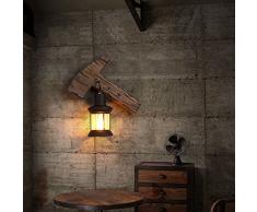 GGRXA Vintage Industrial Style Wandleuchte Wandleuchte Lampe Rustic Loft retro Wandleuchte Gang Treppe vor dem Schlafzimmerspiegel Schmiedeeisen Bett LED Wandleuchte