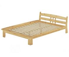 Erst-Holz® Futonbett 140x200 Holzbett Kiefer Massivholzbetten Doppelbett Jugendbett Rollrost 60.60-14