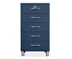 Tenzo 5215-023 Malibu Designer Kommode Holz, petrol, 41 x 60 x 111 cm