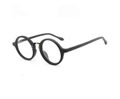 Liutao Sonnenbrillen Runder Rahmen Holzrahmen Gläser Retro-Tellerrahmen Mode for Männer und Frauen Handgefertigte Flache leichte Gläser Sonnenbrillen für Herren (Color : Black Frame Black Legs)