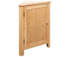 mewmewcat Eckschrank Schrank Kommode Nachtschrank Eckkommode Holzdekor Beistellschrank 59 x 36 x 80 cm Braun