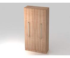 Falttürenschrank 5OH SO Bl CE Nussb Nussb Falttür Schrank Türschrank