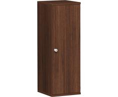 Geramöbel Drehtürenschrank mit Schloss 3 OH, Tür rechts gehängt, 1152x400x425, Nussbaum