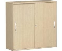 Geramöbel Schiebetürenschrank 3 OH, mit Schloss und Mittelseite, 1152x1200x425, Ahorn