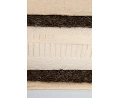 Naturmatratze Schafschurwolle 2 Lagen 500g m² / 2 Lagen Rosshaar 2000g / 100% Naturlatex 12cm /Bezug: Baumwolle KBA (kontrolliert biologischer Anbau) ist mit Schafschurwolle versteppt