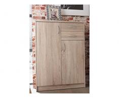 möbelando Kommode Beistellschrank Anrichte Standschrank Holzkommode Schrank Olli IV Sonoma-Eiche