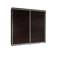 mb-moebel Kleiderschrank Schrank Garderobe Zweitürenschrank Schwebetürenschrank Schwebetüren 2-Türig Cleo 205 cm (Wenge)