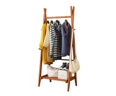 YZjk Kleiderständer Holzhaken Hut und Garderobe Freistehende Baum Kleidung Speicherorganisator für Eingangsbereich Flur Schlafzimmer Schrank Kleiderschrank 45 (Farbe: Braun)