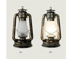 DKLICH Tischleuchte Nachttischleuchte Nordic Schreibtischlampen Dekorative Leuchte Atmosphäre Tischlampe Kopf Nachttischlampe für Wohnzimmer Schlafzimmer Studierzimmer Hotel Retro Loft Style Vintage Metall und Glas Tischleuchte
