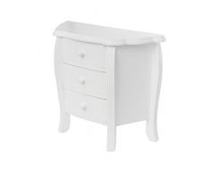 elbmöbel Schmuckkommode Höhe 27cm Schrank antik weiß Holz Landhaus Schmuckschrank Schränkchen Shabby klein