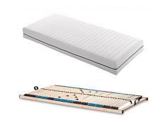 120x200 H3 Set Matratze OrthoMatra KSP-500 und Lattenrost Superflex NV mit 42 Leisten