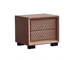 GCMJ Leder Oberfläche Tisch for Schlafzimmer Dorm Wohnzimmer Moderne Vogue Nachttisch mit Schubladen