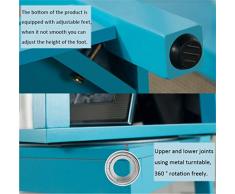 EU13 Garderobe Massivholz-Bodenkleiderbügel drehbarer Kosmetikspiegel einfacher Schlafzimmerspiegel/oder kein Hatstand (Color : Blau)
