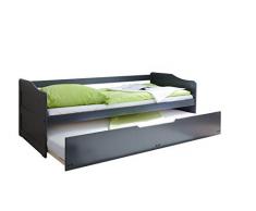 Doppelbett Funktionsbett Sofabett Marianne Kiefer massiv Grau