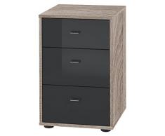 Wiemann 597962 Tokio Nachttisch, Holz, trüffeleiche-nachbildung, 43 x 40 x 64 cm, montiert