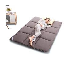 Aegilmc Japanischen Futon Tatami Kissen Matratze Verdicken Sie Stereoscopic Bodenmatratze Dicke Gepolsterte Matratze Tragbar Klappmatratze Gästematratze,Grau,150 * 200