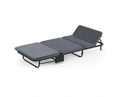 QTT Matratze-Sets, Faltbares Einzelklappbett Starker Stall Für Camping Und Tägliche Freizeit (Farbe : Gray, größe : 75x180X26CM)