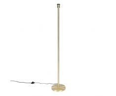 QAZQA Modern Klassische Stehleuchte/Stehlampe/Standleuchte/Lampe/Leuchte Messing ohne Schirm - Simplo/Innenbeleuchtung/Schlafzimmer Stahl Länglich LED geeignet E27 Max. 1 x 1 Watt
