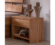 Nachtkonsole JUDITH in Kernbuche massiv natur geölt