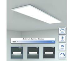 OUBO Deckenlampe Deckenleuchte LED Panel dimmbar 120x30cm Kaltweiß / 36W / 3700lm / 6000K Flurlampe Decke Wandleuchte Schlafzimmer Kinderzimmer