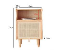 Ffshop Nachttische Japanischer kreativer Nachttisch Nacht Holz Rattan Nachttisch Einfache moderner Lagerschrank Nachtschrank Nach