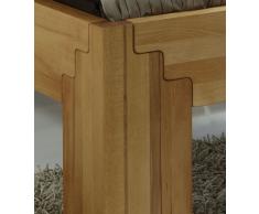 DaMi Holzbett Stella Plus B - Massivholz-Bett in Kernbuche - Metallfreies Stecksystem - Doppelbett, 180 x 200 cm