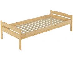 Erst-Holz 60.31-08 Einzelbett mit Rollrost - 80x200 - Massivholz Natur