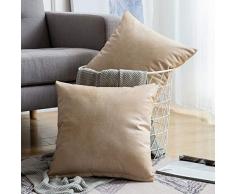 WWLZ Dekorativer Kissenbezug aus weichem Wildleder Quadratische Kissenhülle Kissenbezugschale für Schlafsofa