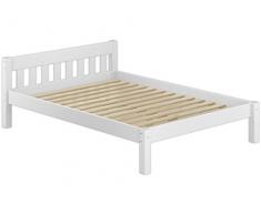 Erst-Holz 60.38-12 W Einzelbett mit Rollrost - 120x200 - Massivholz Weiß