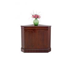 Eckschrank Eckanrichte Eckkommode englischer Stil Mahagoni mit Intarsien (6436)