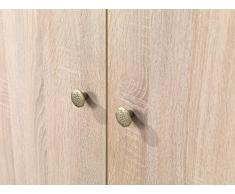 mb-moebel Schrank 2-türiger Kleiderschrank Falttürenschrank Eiche Sonoma P2