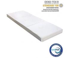 Milliard Dreifach Memory Foam Faltmatratze 10 cm Dick/Gäste Klappmatratze mit Ultraweichem Abnehmbarem Bezug und Rutschsicherer Unterseite - 75 x 190
