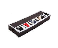 Fyore 5 Paar Schuhe Aufbewahrung Organizer Schuh-Unterbettkommode mit Reißverschluss und Griff 80 * 25 * 10cm