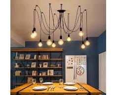 Oursun Kronleuchter Industrie Pendelleuchte Vintage Retro Spinne Lampe Hängend Deckenleuchte Hängelampe Pendellampe für Schlafzimmer Wohnzimmer Esszimmer (3 lights)