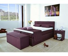 Aukona International Hanna Boxspringbett 120x200 7-Zonen Taschenfederkern Härtegrad H2 H3 H4 Komfort Topper Hotelbett Doppelbett Polsterbett