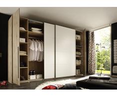 SCHWEBETÜRENSCHRANK KLEIDERSCHRANK SCHLAFZIMMERSCHRANK MATCH2 WEISS