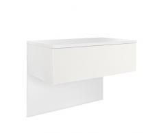 Vladon Nachttisch Nachtkonsole Sleep, Korpus in Weiß matt/Front und Seiten in Weiß matt