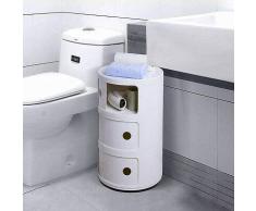 Nachttisch mit 3 Etagen Schubladen Tisch Badezimmerschrank Caddy Schlafzimmer Brust rund Modular Küche Einheit Schlafzimmer/Bad/Büro runder Aufbewahrungskorb Slide Schrank Schublade Einheit
